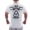 Men's T-Shirts Men Gyms Fitness Workout T-shirt Casual Fashion Print Cotton Black Summer Male Brand Clothing Short Sleeve Tees Tops