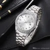rMelogio masculino diamante orologio da uomo moda quadrante nero calendario braccialetto in oro chiusura pieghevole Master maschio 2021 regali coppie2340F