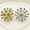 Snowflakes shape Napkin Rings Napkin Holders For Dinners Party Hotel Wedding Table Decoration Supplies Napkin Buckle 300pcs T1I3451