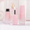 Dégradé rose vide brillant à lèvres Tube lèvres baume bouteille brosse conteneur Mini brillant à lèvres rechargeable bouteilles outil de beauté 20 pièces