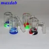 2.2 Inches Ash Catcher 14mm Glass Water Bong Pipes hookah Bubbler Ashcatcher 45 90 Degree with Silicone Wax Jar