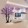 Arbre créatif 3D stéréo acrylique autocollant mural salon canapé TV fond intérieur chaud décoration de la maison accessoires LJ200908