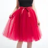 5 Layer 65 cm Knielengte Tule Rok Elegante Geplooide Tutu Rokken Vintage ita Petticoat faldas mujer Saia Jupe 220226