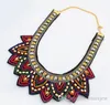 Statement Necklace Nepal Tibetan Bohemian Necklaces Pendants Vintage Handmade Braided Colorful Bead Bib Collar Necklace