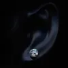 Aiyanishi Moissanite Gelb / Grün / F Vvs1 Rundgeschnitten Gesamt 1.2CT Labor Angewachsener Diamant Silber Ohrringe Modeschmuck Freundin Geschenktotal 3CT EF