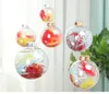 Christmas Tree Pendant Plastic Transparent Ball 6 8CM Decorations Ball Clear Bauble Ornament Gift Present Box Decor