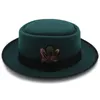 Chapeaux à large bord femmes hommes automne feutre porc tarte chapeau pour garçon écrasable Breaking Bad Walter papa hiver rétro Fedora1291q