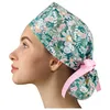 Beanie-Schädelkappen Frauen Peelings mit Knopf Ultra-dünn atmungsaktiver Cartoon gedruckt verstellbare Hüte wiederverwendbares Bouffant Accessoires R2216K