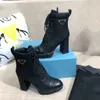 stivali con tacco alto con lacci firmati, stivali corti di design di buona qualità, stivali di moda firmati in buona pelle, stivali di moda di lusso superiore 35-41