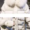 女性のダウンパーカー女性フグジャケット 2021 冬アウターレディースファーフード付き綿パッド入り女性コート暖かい生き抜く