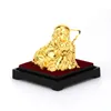 Objets décoratifs Figurines Statue de Bouddha rieur en or Feng Shui chinois Argent Maitreya Sculpture 24K Feuille Artisanat Décoration d'intérieur Cadeaux