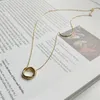 100% argento sterling 925 collana pendente cerchio irregolare per le donne gioielleria raffinata collane rotonde geometriche pendenti gioielli dichiarazione