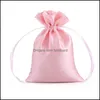 Gift Wrap Event & Party Supplies Festive Home Garden Satin Silk Pouch Packaging Dstring Sack Hair Jewelry Makeup Gifts Candy Storage Bags Wr