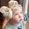 11Color Baby Breien Wool Knoop Bows Hoofdband Baby Girl Head Bands Girls Designer Hoofdwrijvingen Designer Girl Hair Accessoires Hairban5839681