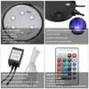 Europa Plug RGB Acquario Luce rotonda Faretti Giardino Stagno Piscina Aumentare l'ossigeno Fish Tank Air Stone Bubble Light + 24Key Remote Y200922