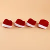 10ピース/パックミニクリスマスハットクリスマスロリポップ帽子ミニウェディングギフトクリエイティブキャップクリスマスツリー飾りの装飾サンタクロース