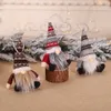 Juldekorationer sittande hållning skog docka juldräd dekoration mini docka hänge hem dekor navidad t200909