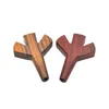 トラベル木造のハンドパイプ3穴の木の色の木の色の手作りの喫煙パイプミニハーブパイプのための石油リグのためのミニハーバルパイプはダバの耐熱性14gl e1