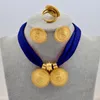 Anniyo DIY Rope Chain Ethiopian Jewelry Set Gold Color Eritrea Ethnic Style Habesha Pendant Earrings Ring 217106 220224242i1674380
