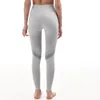 Mulheres leggings vestuário senhoras senhoras sem costura yoga calças aptidão executando alta cintura esticar treinamento esportes nove minutos pretos