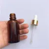 10 pcs 33x105 mm DIY 30 ml Brown Glass Essential Oil Dropper Bottles Liquid Reagent Jars Aromatherapy Perfume Containers