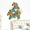 Ginkgo blad vägg klistermärke natur växt hem möbler dekal estetiska rum dekor pegatinas