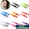 Fashion Charm Ear Studs for Women Acrylic Silver Black Punk Style The Shape of The Cone Earring Studs Best Gift