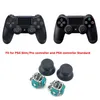 Controladores de jogo Joysticks 2pcs Módulo de joystick do eixo analógico 3D com tampa de botão Black Thumbstick para 4 Pro Slim Controller1