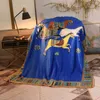 Italy Classic Style Design Brand Velvet Fabric Four Seasons Blanket Multisize Highend French Throw Blankets #sw 201113