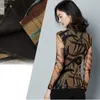Blusas Mujer 19 Nuovi vestiti delle donne di autunno Tops Bright Silk Casual manica lunga dolcevita camicetta stampata Camicie da donna 7696 50 201028