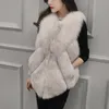 Savabien 2020 inverno caldo gilet di pelliccia sintetica gilet scollo a V senza maniche soffici cappotti di pelliccia finta donna taglie forti streetwear rosa bianco