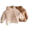 2020 inverno infantil novo suéter peludo crianças camisola de pele de lenha meninas roupas de inverno meninas casacos lj201125