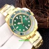 Mens Watches 40mm Ceramic Bezel full Stainless Steel Automatic Mechanics Movment Green reloj de lujo Sapphire 5ATM waterproof Watch