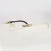 Прозрачные стеклянные рамы для мужчин женские аксессуары ienbel Natural Buffalo Horn Gold Transparent Glasse7485840
