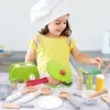 DIY Ahşap Mutfak Oyuncak Oyna Simülasyon Modeli Set Kesme Meyve Sebze Eğitici Oyuncaklar Hediye Çocuk Çocuklar Kızlar Için LJ201007