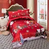 Merry Christmas printed Bedding Set for comforter Single Double Queen King Single sizes bed linens set Xmas Christmas gift 201119