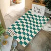 Tapis de bain absorbant tapis antidérapant pour salle de bain en peluche sol chambre à carreaux motif tapis baignoire côté pied tapis tapis 220301