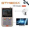 الباحث عن الأقمار الصناعية V8 الباحث عن متر SatFinder الرقمي DVB S / S2 / S2X HD 1080P مستقبلات الإشارات التلفزيونية استقبال السبت فك الموقع المكتشف