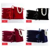 Velvet presentväskor med dragsträngar 10 * 12cm Soft Velvet Drawstring påsar för smycken Röd Bröllop Favoriter Väska