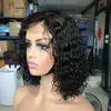 Menselijk haar pruiken voor zwarte vrouwen diepe body wave sluiting bob pruik 10 inch 180 dichtheid te koop groothandel Peice haarverkoper