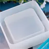 DIY Epoxy Resin Silicone Molds Crystal Drop Glue Small Round Ashtray Mould White Translucent Environmental Craft Tools New Arrival 7 5ly M2