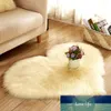 Love Tapetes Coração Artificial Lãskin Sheepskin Tapete Faux Fai Tapete Pele Plain Fluffy Área macia Tapete para Home Sala