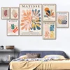 Resimler Matisse Renkli Yaprak Soyut Kız Eğrisi Duvar Sanat Tuval Resim Nordic Poster ve Yazdırma Oturma Odası için Resimler DE3358473
