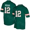 College NCAA Football Miami Hurricanes 12 Malik Rosier Jersey Stitched 8 Braxton Berrios Brad Kaaya Stacy Coley Joseph Yearby Duke Johnson