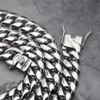 316L Rvs Mannen Vrouwen Cubaanse Link Collier Armband Hoog gepolijste Curb Chains Sieraden Dubbele Veiligheidsels 14 MM 8.5Inch-30 inch