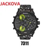 Orologi da uomo militare sportivo da 50 mm da 50 mm grande orologio in acciaio inossidabile in cuoio inossidabile inossidabile maschile di lusso da uomo di lusso W233F W233F