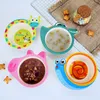 Cartoon Bamboo Fiber Baby Feeding Bowl Kids Baby Food Gerechten 8 Stijlen LJ201110