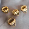 Cluster Ringen 18K Geel Vergulde M Letter Ring voor Vrouwen Vriendin Fijne Sieraden Bruiloft Engagement Open Verstelbare Verjaardag Geschenken