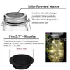 20 LED 태양 요정 빛 Mason Jar 뚜껑 삽입 색상 변경 정원 장식 크리스마스 조명 야외 결혼식 장식 Y200603