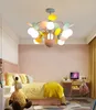 Style coréen romantique pendentif luminaire pour fille enfant bébé maternelle métal plafond suspendu suspension ampoule incluse